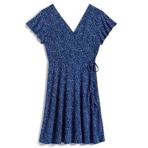 Kaela Faux Wrap Knit Dress